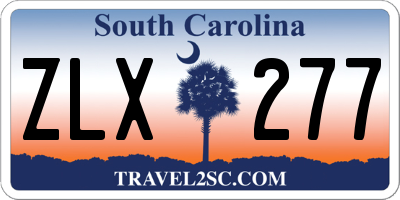 SC license plate ZLX277