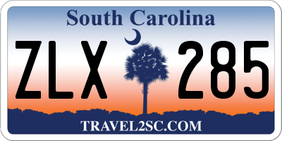SC license plate ZLX285