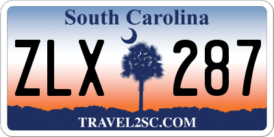 SC license plate ZLX287