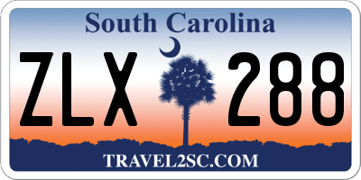 SC license plate ZLX288
