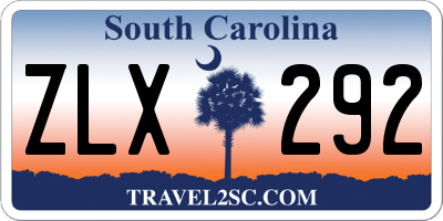 SC license plate ZLX292