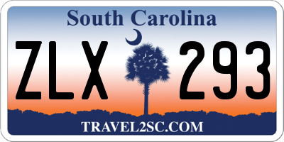 SC license plate ZLX293