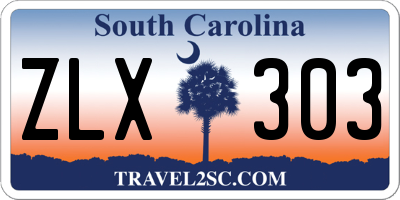 SC license plate ZLX303