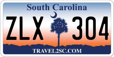 SC license plate ZLX304