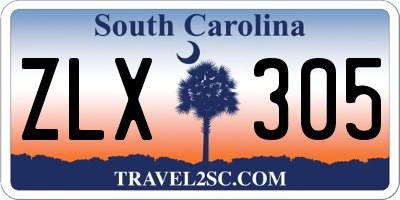 SC license plate ZLX305