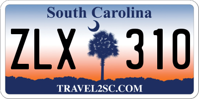 SC license plate ZLX310
