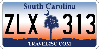 SC license plate ZLX313