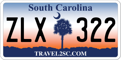 SC license plate ZLX322