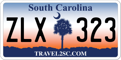 SC license plate ZLX323