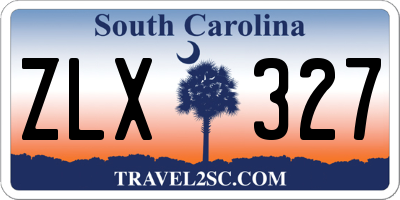 SC license plate ZLX327