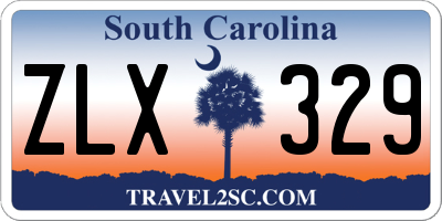 SC license plate ZLX329