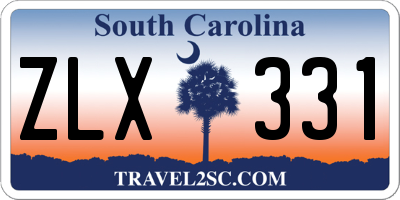 SC license plate ZLX331