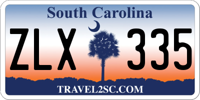 SC license plate ZLX335