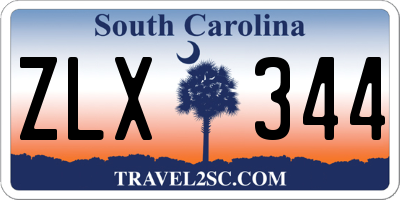 SC license plate ZLX344