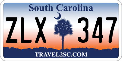 SC license plate ZLX347