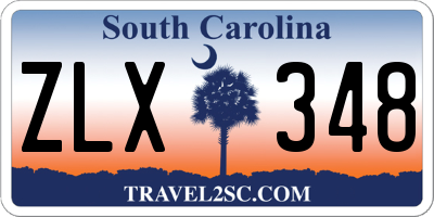 SC license plate ZLX348