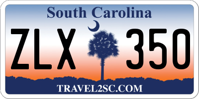 SC license plate ZLX350