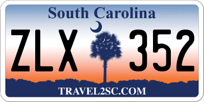 SC license plate ZLX352
