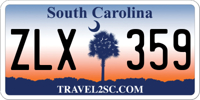 SC license plate ZLX359
