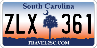 SC license plate ZLX361