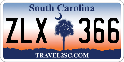 SC license plate ZLX366