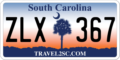 SC license plate ZLX367