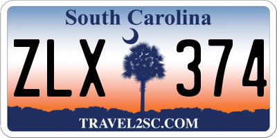 SC license plate ZLX374