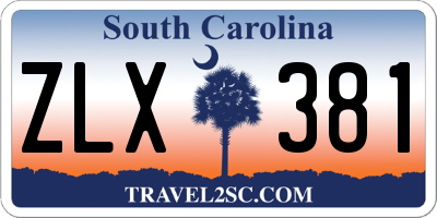 SC license plate ZLX381