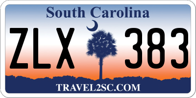 SC license plate ZLX383
