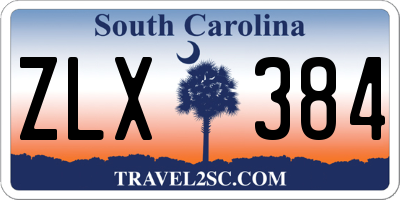SC license plate ZLX384