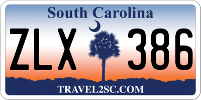SC license plate ZLX386