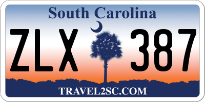 SC license plate ZLX387