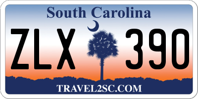SC license plate ZLX390