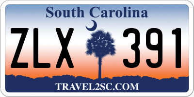 SC license plate ZLX391