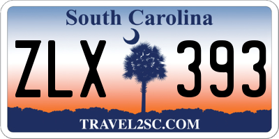 SC license plate ZLX393