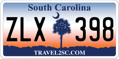 SC license plate ZLX398