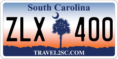 SC license plate ZLX400