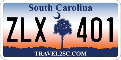 SC license plate ZLX401