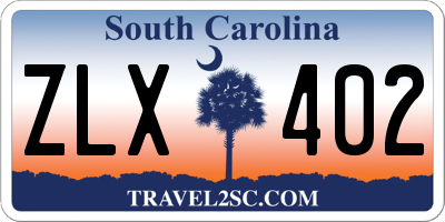 SC license plate ZLX402
