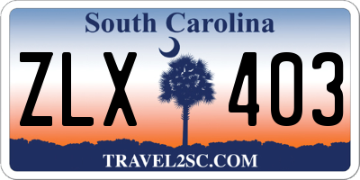 SC license plate ZLX403