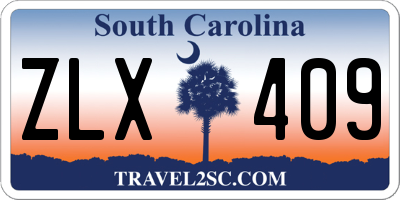 SC license plate ZLX409