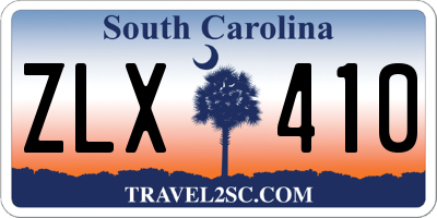 SC license plate ZLX410