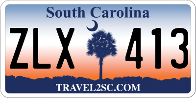 SC license plate ZLX413