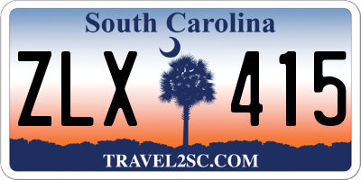 SC license plate ZLX415