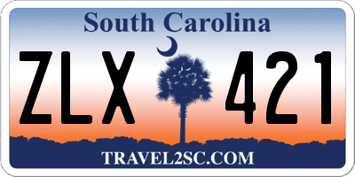 SC license plate ZLX421