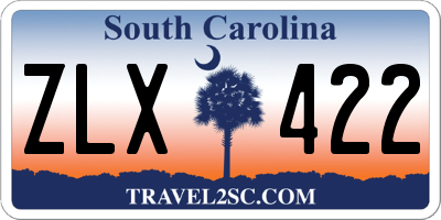 SC license plate ZLX422
