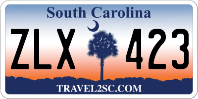 SC license plate ZLX423