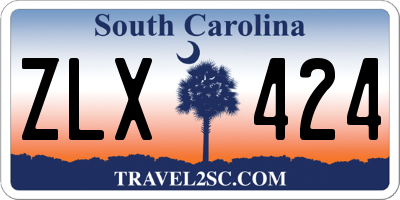 SC license plate ZLX424