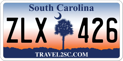 SC license plate ZLX426