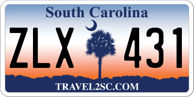 SC license plate ZLX431